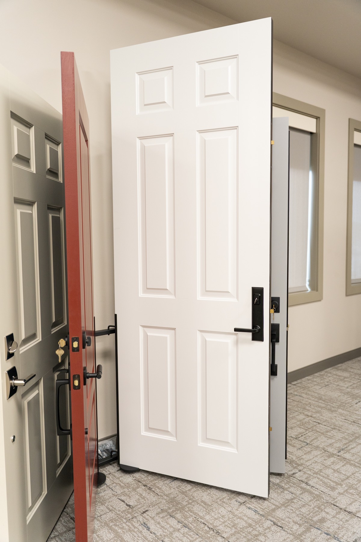 8 Foot Ascent Smooth 006 Snow Mist Black Trilennium Westcott exterior entry door style option