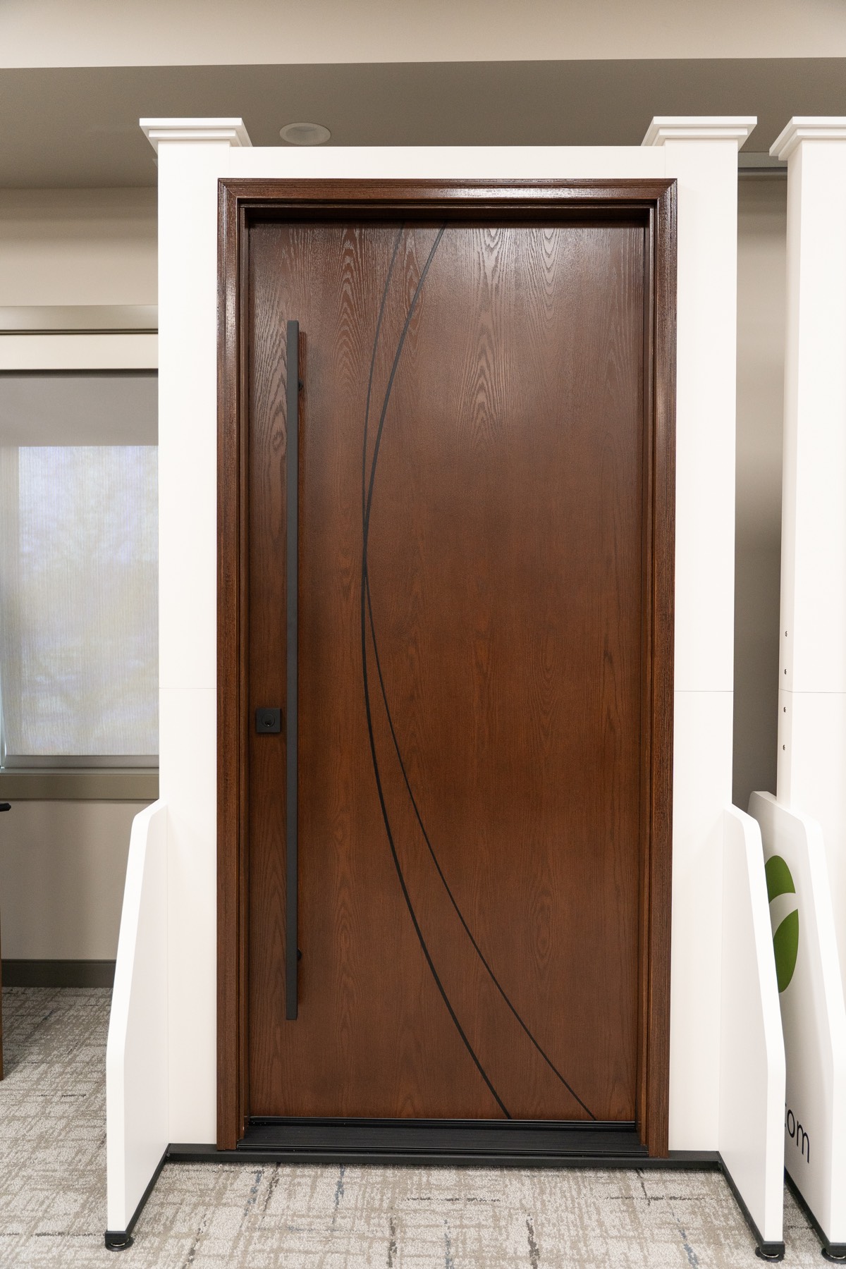 8 Foot Ascent White Oak Inscribed Ins2c Truffle 72 Inch Black Pull Bar exterior entry door style option