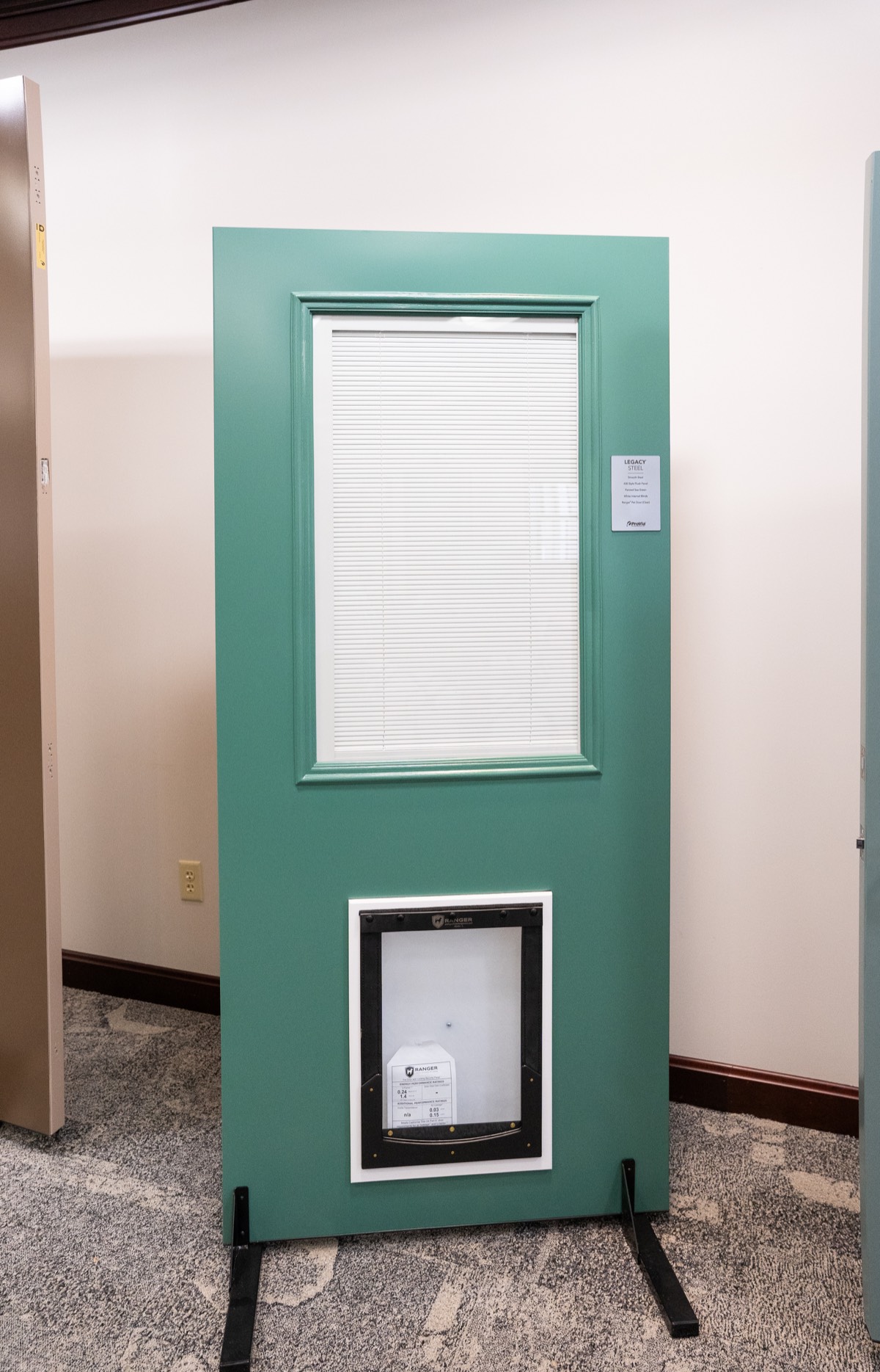 Legacy Smooth 430 Sea Green Ranger Pet Door exterior entry door style option