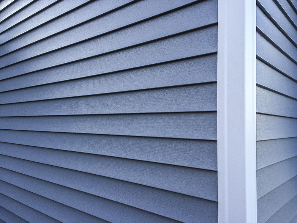 Insulated horizontal siding detail on a home exterior