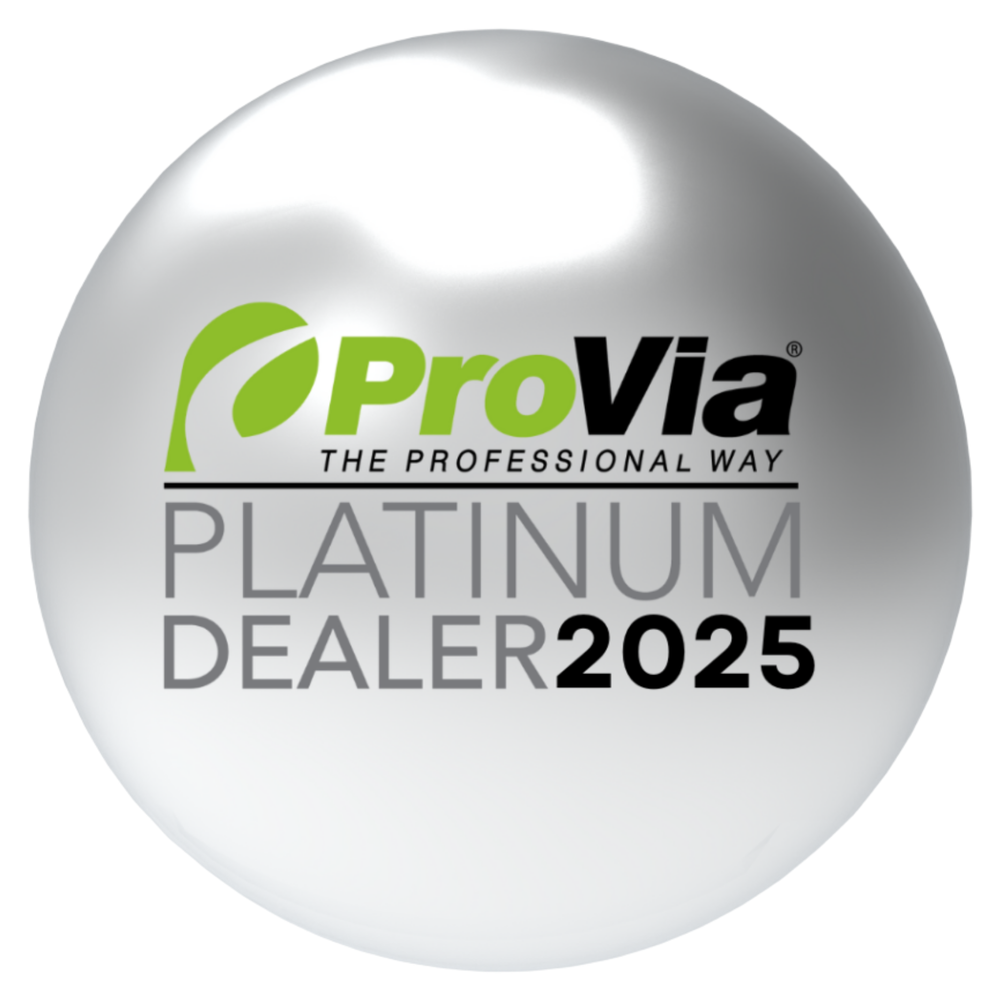 ProVia Platinum Dealer 2025 badge