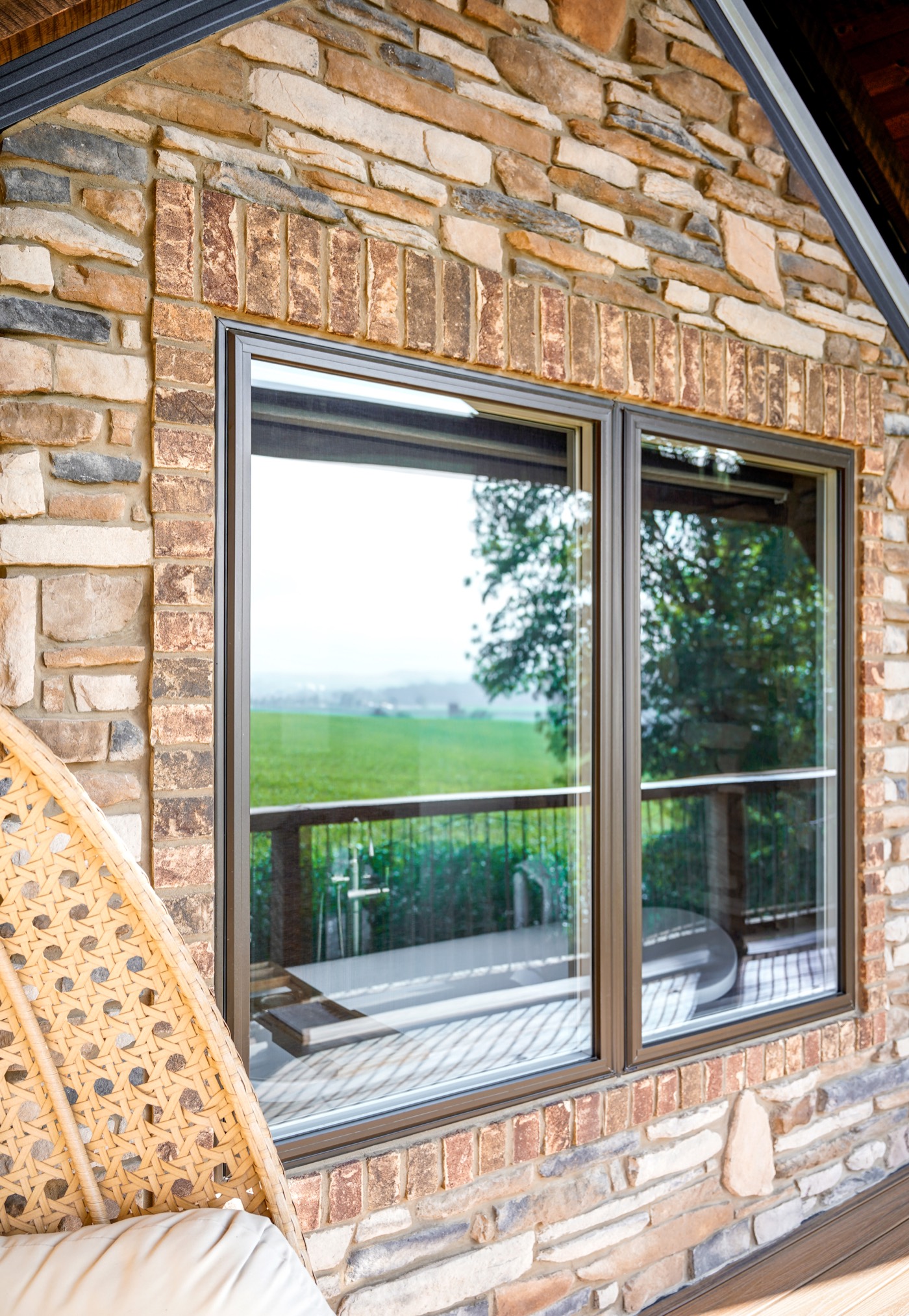 Endure Classic Bronze Laminated Mulled Casement Windows replacement window style option