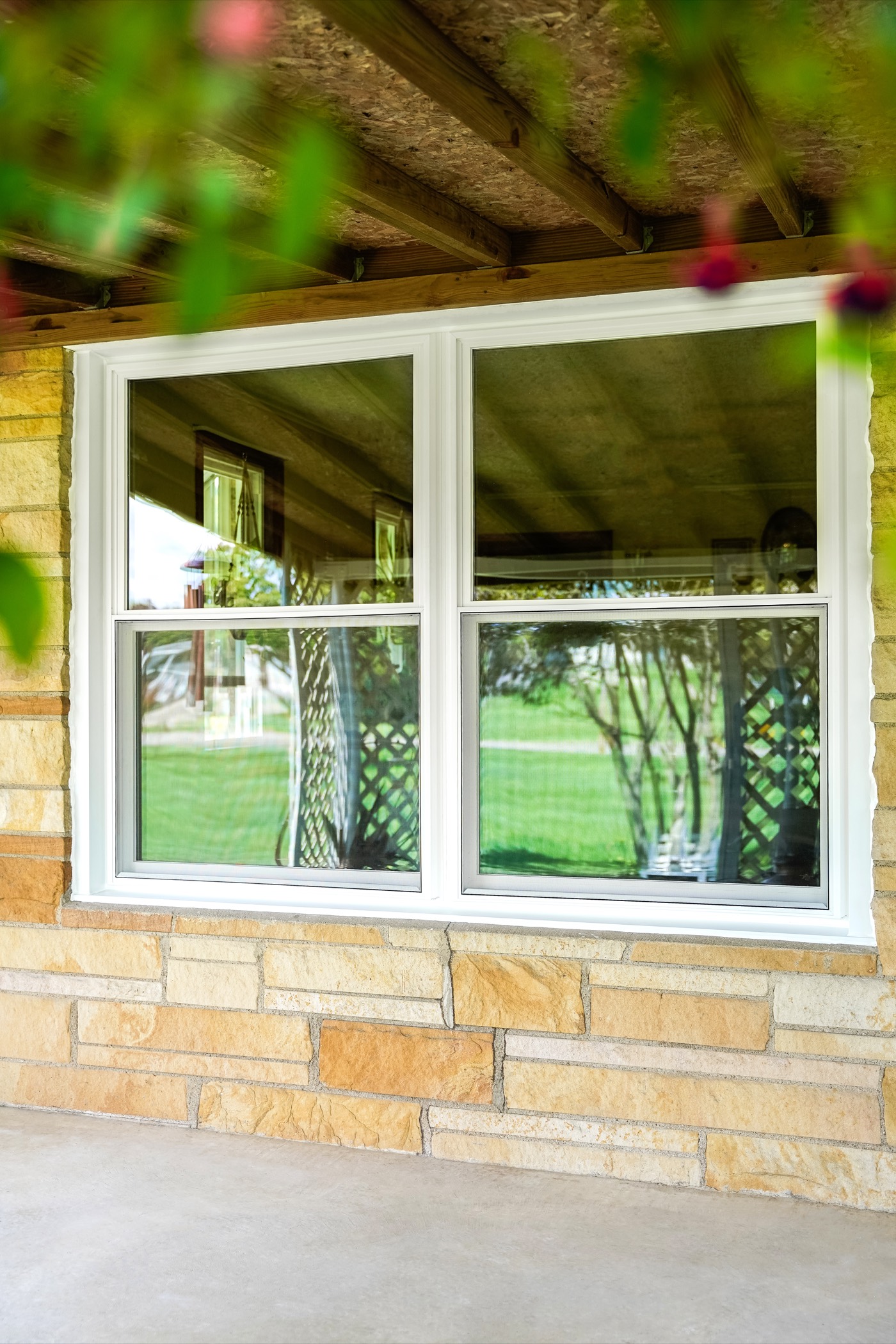 White Endure Double Hung Mulled Unit replacement window style option